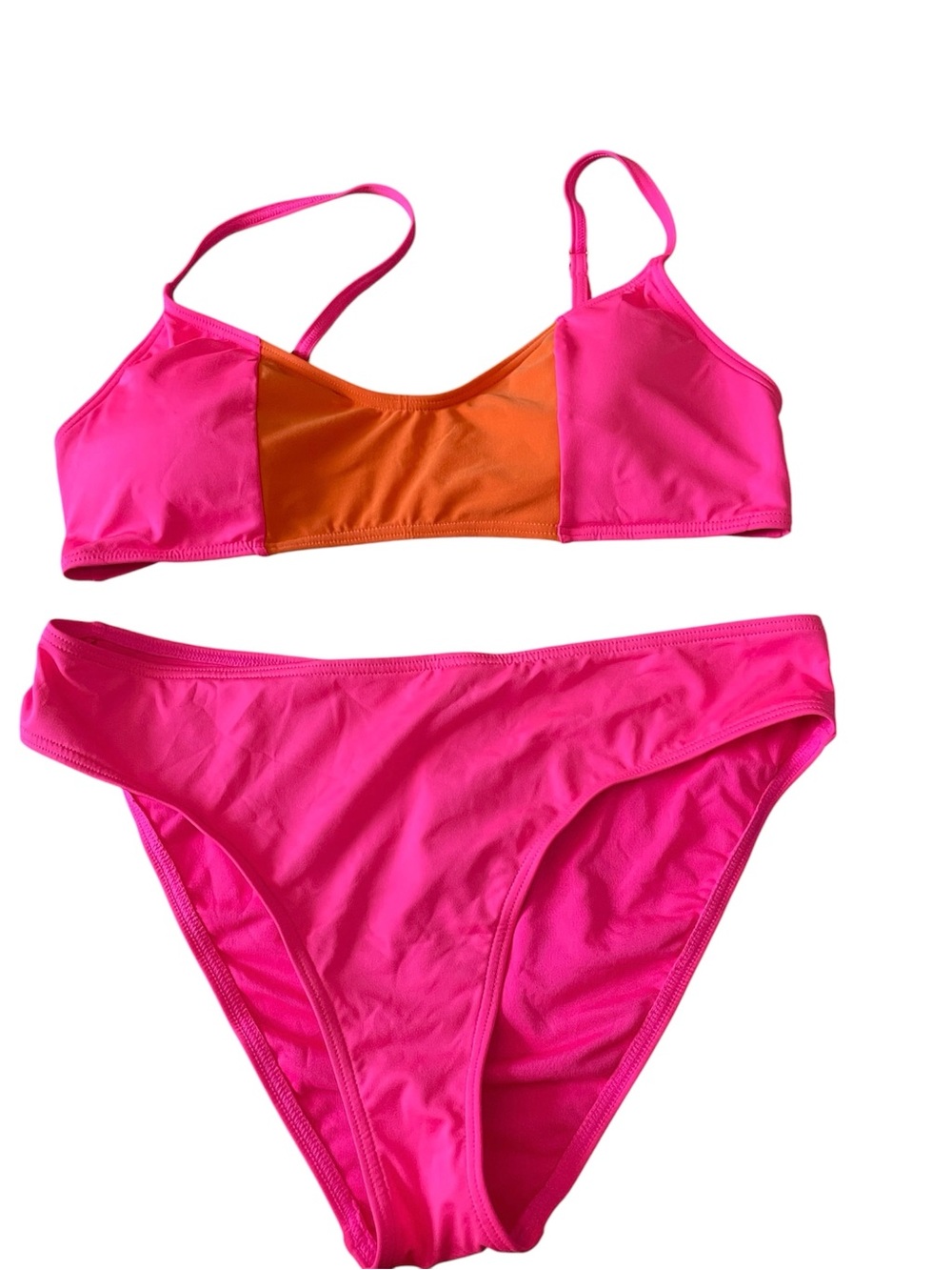 ♠️ Kate spade Pink and Orange Colorblock Bikini Top